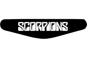DECUS-SHOP Autocollant pour barre lumineuse de manette PlayStation PS4 Motif au choix Musik - Scorpions (schwarz) noir
