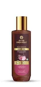 Khadi Organique Red Onion Hair Oil For Hair Growth & Hair Fall Control (SLS & PARABEN FREE) - 100 ML