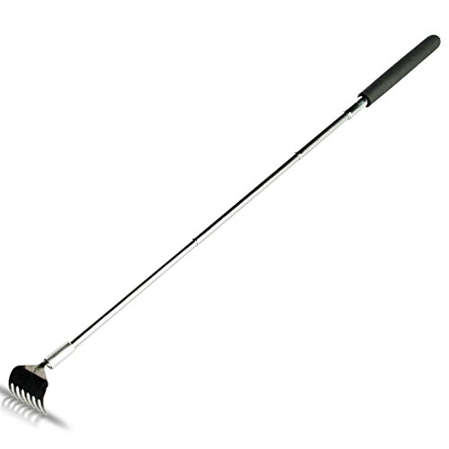 Out of the blue 61/1968 Ausziehbarer Metall-Rückenkratzer mit gummiertem Griff, 25 Stück im Display, circa 69 cm - 2