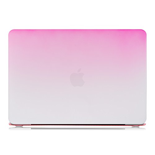 kwmobile Hardcase Laptop Hülle für Apple MacBook Pro Retina 13″ (ab Ende 2012) – Zwei Farben Design Pink Transparent dünne gummierte Schutzhülle Cover Case Tasche - 2
