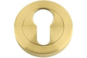 STANZA Zoo - Favo Satin Brass Escutcheon Euro-Profile (50mm Dia.)