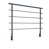 Kit complet garde-corps'Prêt-à-monter' Sogem Rondo RAL 7016 S 100% Aluminium - Kit Primo 120 cm