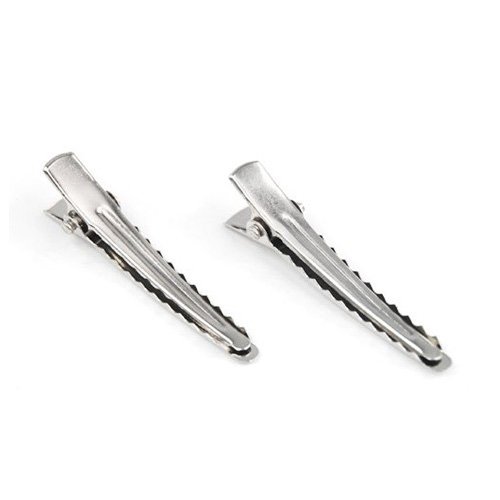 SWT 50 DIY New Single Prong Metal Alligator Clips Hair Prong Bows