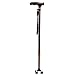 Produktbild Folding Walking Stick beweglichen leichten Ajustable Höhe-Stick mit Einbau-LED-Leuchten nicht Beleg Unisex Canes (vier Fuß / Einzel Fuß Zwei Arten usage) , coffee
