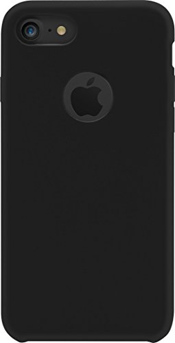 The Kase Paris Coque en Gel de Silicone Doux pour Apple iPhone 7/8 Noir Satin