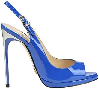 LUCIANO PADOVAN Women's Mcglcat03107e Blue Patent Leather Heels