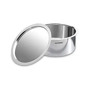 BERGNER - BG-9949 Argent Triply Stainless Steel Tope with Stainless Steel Lid, 16 cm, 1.6 Liters, Induction Base, Silver