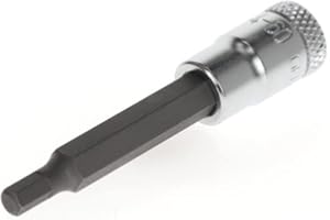 GEDORE Vaso de punta de destornillador hexágono interior, Largo, Ancho de llave 4 mm, 1/4" 6,3 mm, Vaso de atornillador, Herramienta, IN 20 L4-60