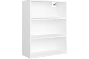 vidaXL Armario Colgante de Pared Caja Mueble Salón Decorativa Estantería Sala Entrada Almacenamiento Dormitorio Vitrina Cocina Blanco