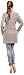 Happy Mama Women's Maternity Waterfall Cardigan Cable Knit Coat Long Wrap 326p (Grey, ONE SIZE UK 8/10/12)