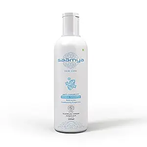 Saamya Anti-dandruff Herbal Shampoo with active conditioning for all hair types | Anti-fungal | Geranium, menthol |No paraben, No sulphate, No chemicals | 100% ayurvedic (200ml)
