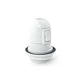 interruptor|portalamparas|e27|rosca grande|blanco|arandela