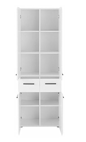 trendteam SN Bad Hochschrank Badezimmerschrank| Hochglanz weiß| 60 x 182 cm - 3