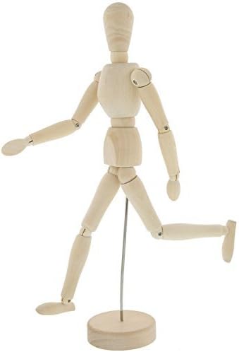 Wooden Human Mannequin - Wooden Drawing Model Sectioned Posable - 13 Inch by Le Juvo