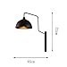 Produktbild OYY Modern Wall Lamp Wall Lamp Suspended in Wrought Iron Arm Exquisite Block Long Semi-Circular for the House Office of Creative Study of the Personality Gallery Wall Lamp,Einer geladen,