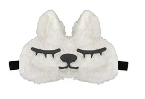 PRASJAL Cute Fur Cat Sleeping Eye Shade Mask Cover for Insomnia, Meditation, Puffy Eyes and Dark Circles II Soft & Smooth Travel Masks for Men Women Girls Boys Kids