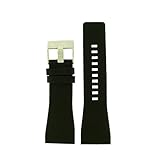 Diesel Uhrband Wechselarmband LB-DZ1674 Original Ersatzband DZ 1674 Uhrenarmband Leder 30 mm Schwarz