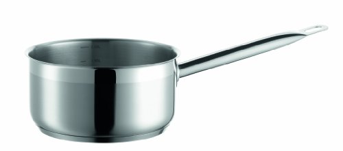 Domestic Professional 811032 Casserole Professionnelle graduée en Acier Inoxydable 18/10 Compatible Induction 0,7 mm 18 cm