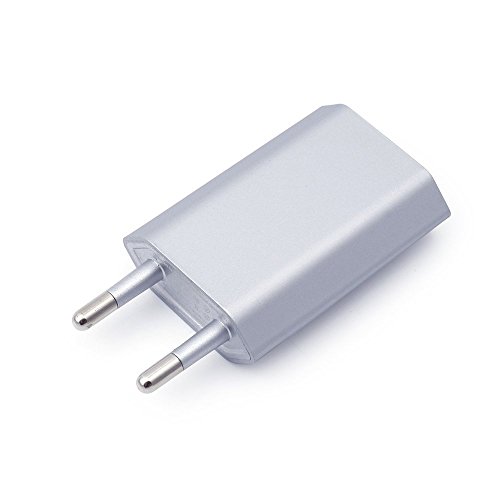 iProtect USB Netzteil Slim Charger für alle Kabel mit USB Anschluss in gummiert silber matt - 3