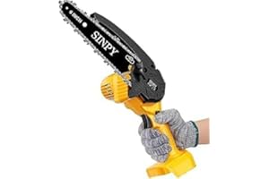 SINPY Mini Motosega Elettrica 6 Pollici Gialla