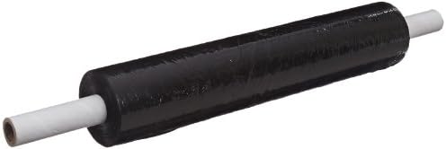 Goodwrappers PVTB2080 Linear Low Density Polyethylene Black Opaque Cast Disposable Hand Stretch Wrap with Plain Core Extensions/Built-In Dispenser, 1000' Length x 20" Width x 80 Gauge Thick (Case of 4)