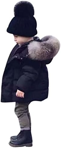 Baby Coat Jacket , Baby Boy Winter Jacket Cotton Hooded Coat Thick Warm Zipper Outwear (120/4-5Y, Black)