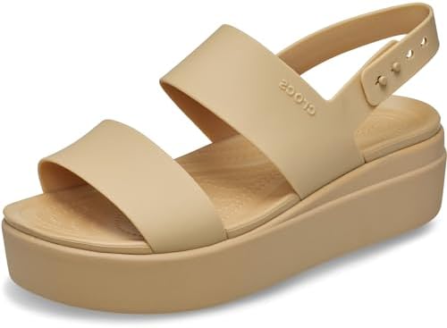 Crocs Brooklyn, zeppa bassa, anacardio/anacardi, da donna, taglia 40