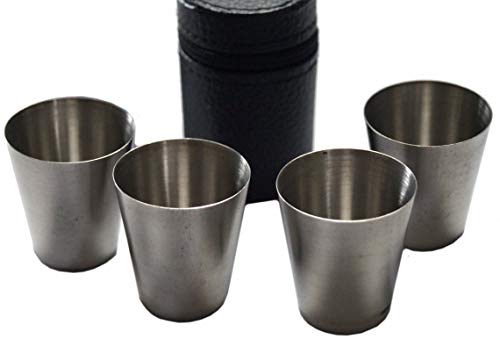 Tabak Pietsch Vasos Juego de Metal en Estuche (4 Vasos)