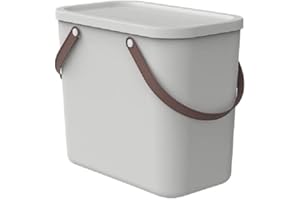 Rotho Albula Aufbewahrungsbox 25l mit Deckel, Kunststoff (PP recycelt), weiss, 25l (40.0 x 23.5 x 34.0 cm), Nicht zutreffend