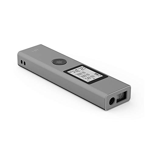 Asdomo, misuratore laser, 40 m, misuratore di distanza laser IPSXP portatile digitale con retroilluminazione, misuratore laser ricaricabile per volume/area/pitagora, M, Silver