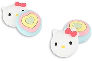PERFECTSIGHT Jolis capuchons de pouce compatibles avec console Nintendo Switch OLED/Lite, Kawaii en silicone souple pour manette Ns Joycon - 4 capuchons de joystick Anime (chaton)