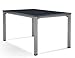 Produktbild Sieger 1770-50 Exclusiv-Tisch mit Puroplan-Platte 140 x 90 cm,  Aluminium-Gestell graphit, Tischplatte Schieferdekor anthrazit