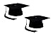 Produktbild 2x Smartfox Doktorhut Bachelor Master College Uni Absolvent Studenten Diplomhut Graduation in schwarz