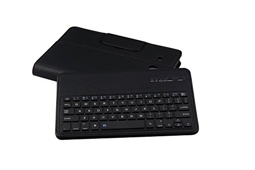 Samsung Tab E 9.6 Tastatur-KVAGO Hülle mit Abnehmbare Wireless Bluetooth QWERTY Tastatur Stilvolle PU Leder Flip Cover Stand Up Schutzhülle mit Tastatur für Samsung Galaxy Tab E sm-t560 sm-t561 sm-t565 + Displayschutzfolie + Eingabestift—Schwarz - 6