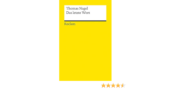 Das Letzte Wort Reclams Universal Bibliothek Nagel Thomas Schulte Joachim Amazon De Bucher 