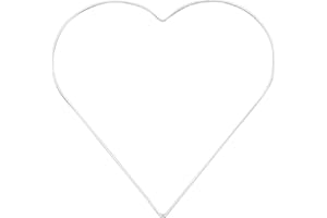 Glorex 6 1294 402 Metal Frame Heart for Crafts Approximately 28 cm White Coated Ideal for Dream Catchers Macrame Wall Decoration and Floristry