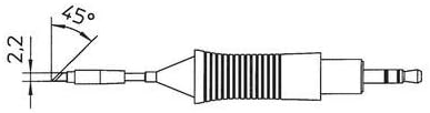 Weller RT7 Soldering Tip Knife Tip 45° Tips Size 2.2 mm Contents 1 Piece