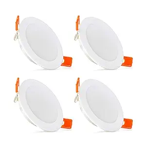 Amico 6watt LED Spark Round Ceiling Downlighter Concealed Light,(Cool White),(Pack of 4),(2 Year Warranty)