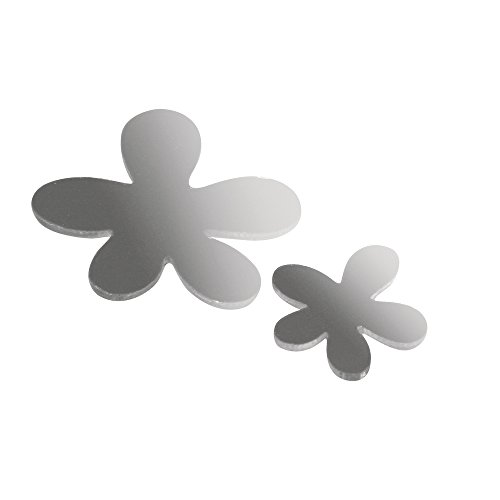 Rayher 3939100 Kunststoffspiegel-Streuteile, SB-Btl. 18 Stück, 2 Größen 2+3 cm, Blüten