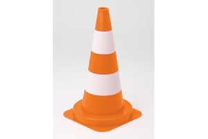 SÉLECTION CAZABOX Cône de signalisation Vinmer - 100% matière recyclée - Hauteur 50 cm