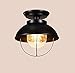 Produktbild AZWE 1 Flmmig Korridor Design Küche Hauseingang Halle Retro Industrie Loft Glas runde Eisen Lampe Deckenbeleuchtung Deckenlampe Vintage Beleuchtung Rustikale Dekoration Innendurchmesser 30 cm E27