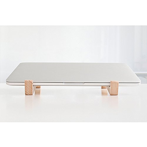 gutreise Universal Desktop Computer-Monitor Wärmeabfuhr erhöhen Halterung PC Notebook Laptop Display Ständer Halter Holz - 2
