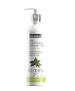 Caredom Luxury Dog Conditioner Infused with Green Tea - with Simulating Green Tea for Smooth Coat (200ml) (SLS & PARABEN Free)