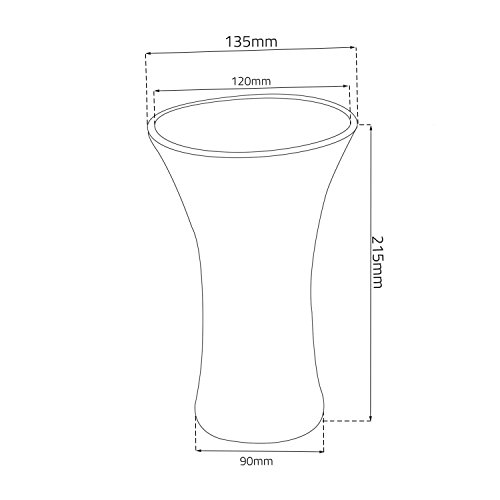 Keramik hoch Vase Blumenvase Dekovase Tischvase H – 21,5 cm Diana Holzdekor braun Neu - 2