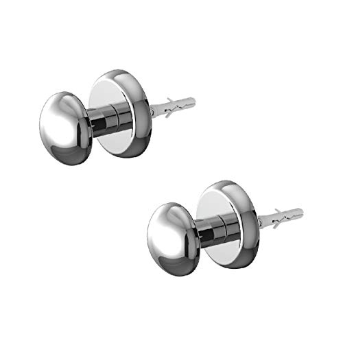 Linea Handy PAR de Cromado de Pared - Perchero de diseño de Pared, NO Cromo (Vi), 100% Perchero de Pared, Ideal también para Madera y Cartón Yeso