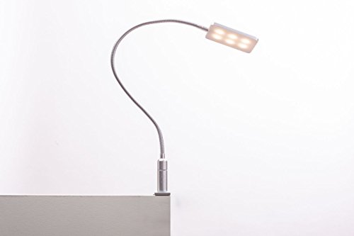 4W LED Bettleuchte Leseleuchte Flexleuchte Nachttischlampe Bettlampe Leselampe … (2er SET „chrom“) - 4