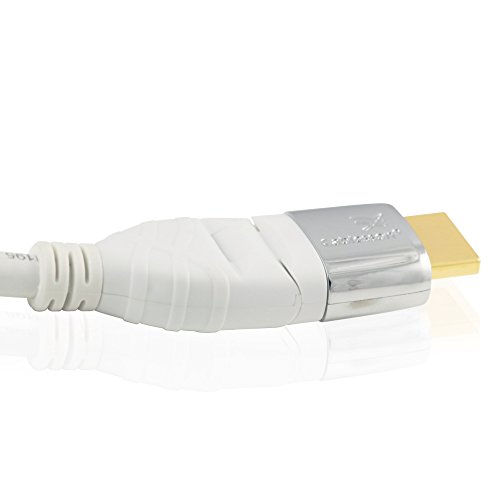 Mackuna Flex Plus 0.5M (0.5 Meter) Erweiterungskabel HDMI mit drehbaren Stecker – Audio – Video **24K Gold** mit Ethernet (Neueste Version 2.0 / 1.4a 21Gbps) 1080p, 4k2k, PS4, XBOX ONE, DVD, Blu-ray, SKY HD, UHD, FULL HD LCD, Plasma & LED TV, 3D TV, ARC, Dolby TrueHD Audioübertragung - 2