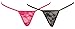 Produktbild Orion String Doppelpack - sexy Stringtanga-Set für Frauen, Unterwäsche in pink und schwarz, Reizwäsche mit Spitze und elastischen Bändern (Größe S-L)