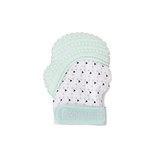 Mouthie Mitten - Mitón manopla de para dentición silicona - diferentes colores - Menta, 0-12 Mois Recommandée pour les bébés de 3-8 mois