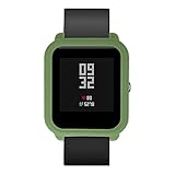 Muium Mode uhrenarmband Soft TPU Protection Silicone Full Case Cover for Huami Amazfit Bip Youth Watch (Grün)